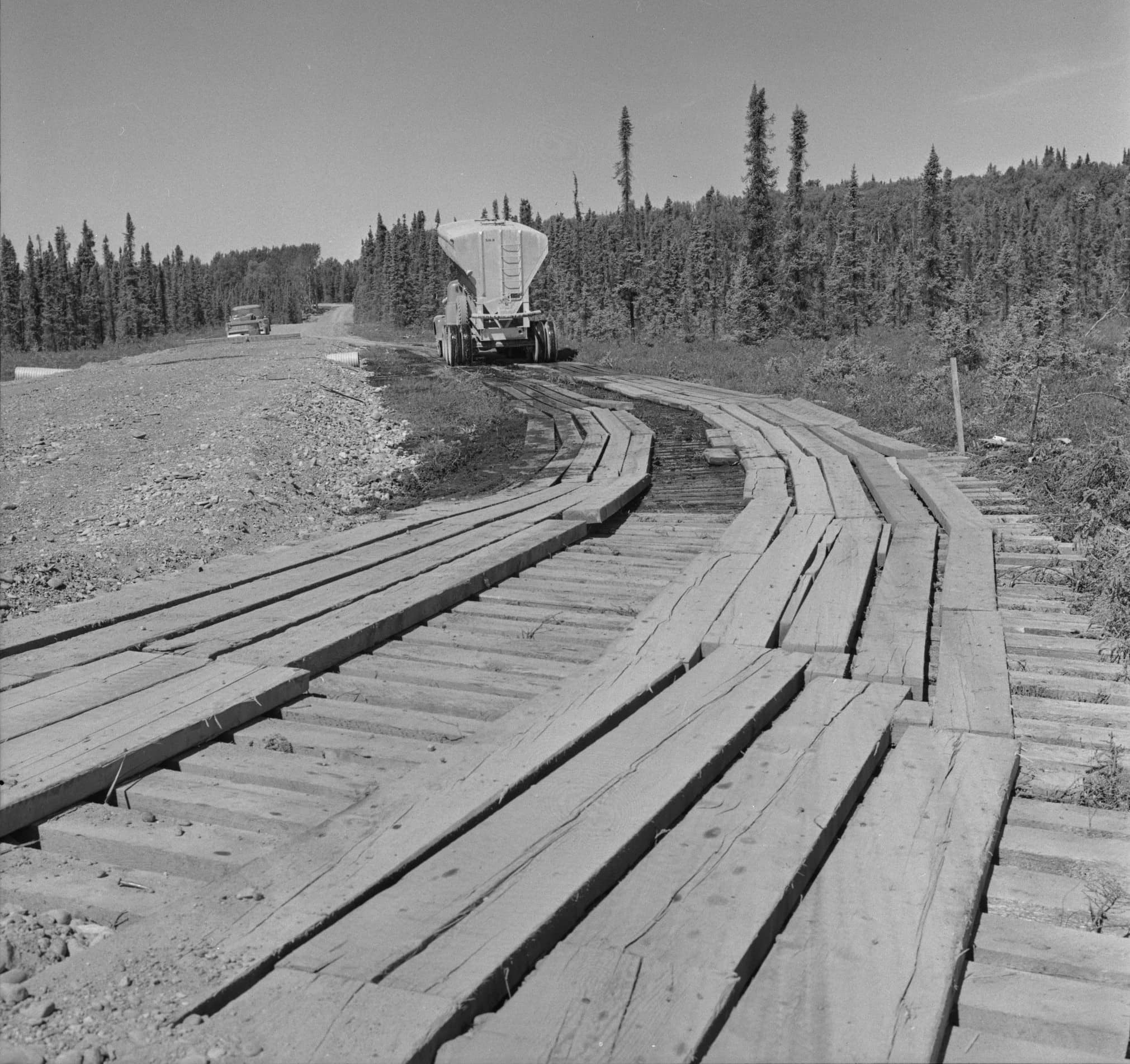 Plank Road Accessing Kenai Oil Well